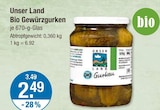 Gewürzgurken im V-Markt Prospekt Bio Gewürzgurken von Unser Land im aktuellen V-Markt Prospekt für 2,49 €