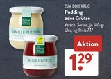 Pudding im ALDI SÜD Prospekt Vanille-Pudding von Zum Dorfkrug im aktuellen ALDI SÜD Prospekt für 1,29 €
