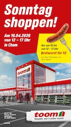 toom Baumarkt Prospekt für Cham: "Sonntag shoppen!", 1 Seite, 19.04.2026 - 19.04.2026