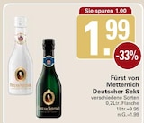 Deutscher Sekt Angebote von Fürst von Metternich bei WEZ Bad Oeynhausen für 1,99 €