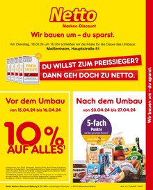 Netto Marken-Discount Prospekt Wir bauen um - Du sparst. mit  Seiten