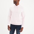 Promo Sweat molleton à capuche hoodie rose clair homme à 15,99 € dans le catalogue La Halle à Saussay