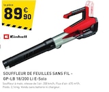Tout Faire La Tourette - Promo Souffleur de feuilles sans fil gp-lb 18/200 li e-solo Promo Souffleur de feuilles sans fil gp-lb 18/200 li e-solo à 89,90 € dans le catalogue Tout Faire à La Tourette