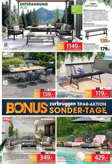 Gartensitzmöbel im Zurbrüggen Prospekt "BONUS SONDER-TAGE" mit 20 Seiten (Essen)