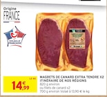 Magrets de canard extra tendre x2 - Itinéraire de nos Régions - Intermarché à Saint-Cloud Magrets de canard extra tendre x2 - Itinéraire de nos Régions en promo chez Intermarché Saint-Cloud à 14,99 €