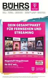 Aktueller Telekom Partner Bührs Meppen Prospekt mit Fernseher, "DEIN GESAMTPAKET FÜR FERNSEHEN UND STREAMING", Seite 1