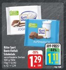 Bunte Vielfalt Schokolade von Ritter Sport im aktuellen E center Prospekt für 1,11 €