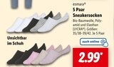 5 Paar Sneakersocken Angebote von esmara bei Lidl Lutherstadt Wittenberg für 2,99 €