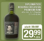RESERVA EXCLUSIVA PREMIUM RUM im Angebot bei EDEKA in Haltern am See RESERVA EXCLUSIVA PREMIUM RUM Angebote von DIPLOMÁTICO bei EDEKA Haltern am See für 29,99 €
