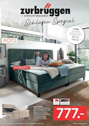 Aktueller Zurbrüggen Prospekt mit Boxspringbett, "Schlafen Spezial", Seite 1