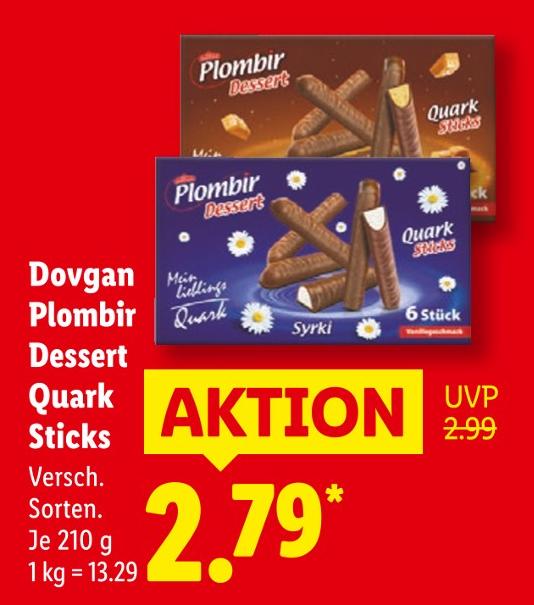 Plombir Dessert Quark Sticks
