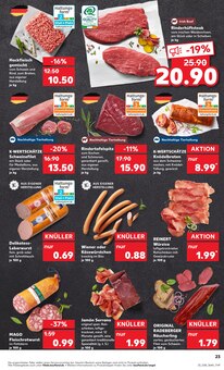 Rindfleisch im Kaufland Prospekt "Aktuelle Angebote" mit 54 Seiten (Chemnitz)