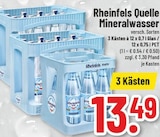 Quelle Mineralwasser bei Trinkgut im Ahaus Prospekt für 13,49 €