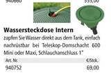 Wassersteckdose Intern von Graf für 69,00 € bei Holz Possling im Angebot Wassersteckdose Intern von Graf im aktuellen Holz Possling Prospekt