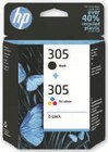 Pack 2 cartouches d'encre 305 - HP - Hyper U à Angers Pack 2 cartouches d'encre 305 - HP en promo chez Hyper U Angers à 24,99 €