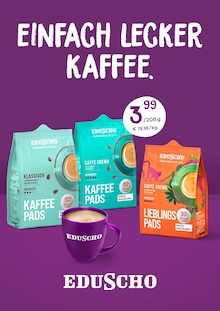 Kaffeepads im Tchibo im Supermarkt Prospekt "EINFACH LECKER KAFFEE" mit 9 Seiten (Dortmund)