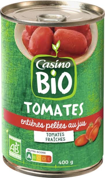 Tomates entières pelées au jus de tomates