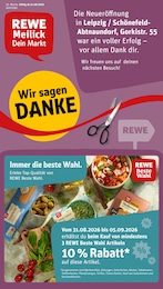 REWE Prospekt für Leipzig mit 30 Seiten REWE Prospekt "Dein Markt" für Leipzig, 30 Seiten, 31.08.2026 - 05.09.2026