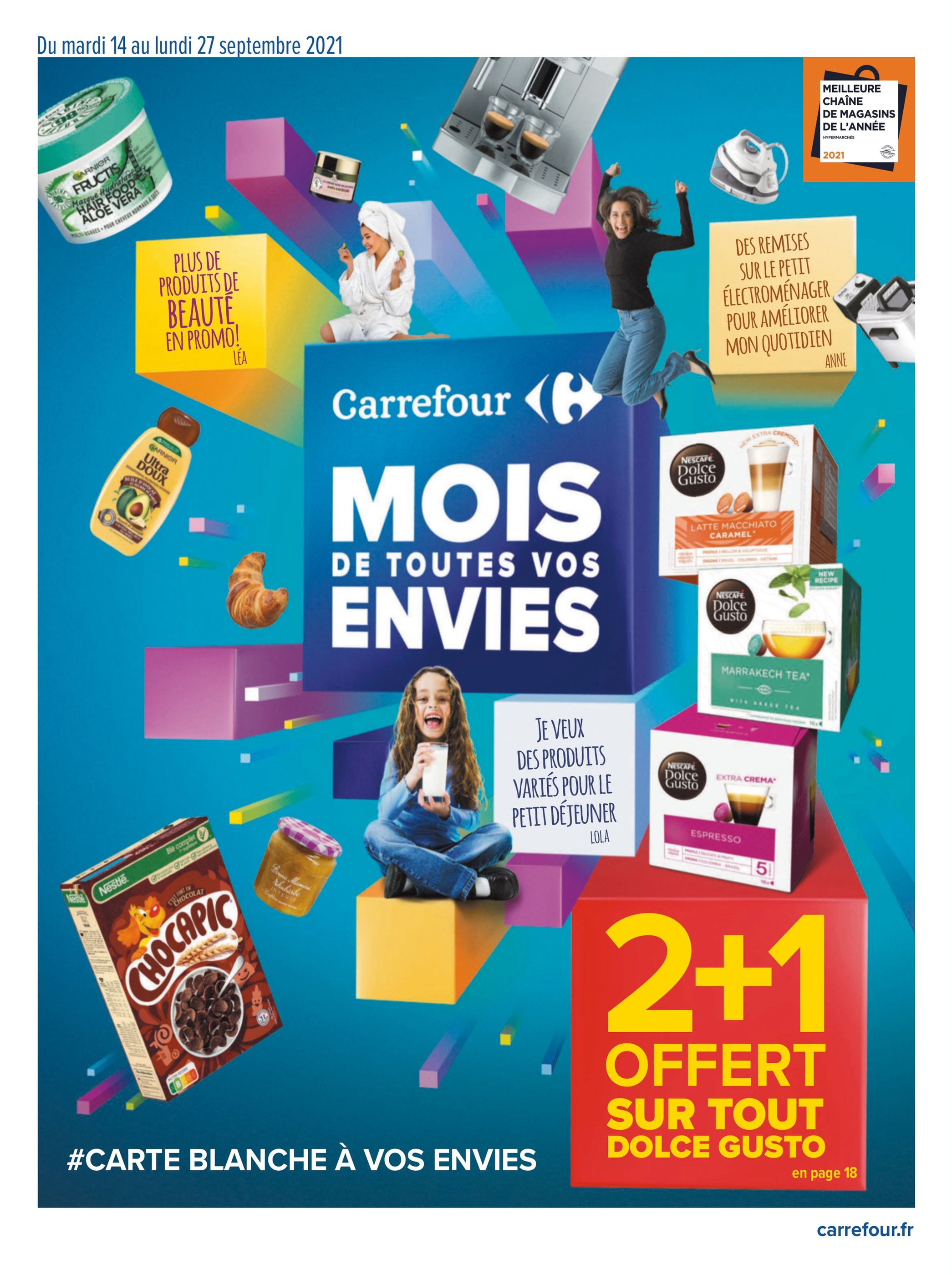 Catalogue Carrefour à Lille, avec 72 pages Prospectus Carrefour à Lille, "Mois de toutes vos envies", 72 pages, 14/09/2021 - 27/09/2021