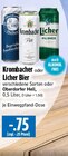 Aktuelles Krombacher oder Licher Bier oder Oberdorfer Hell Angebot bei EDEKA in Gießen ab 0,75 €
