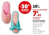 Mules Femme en promo chez Super U Perpignan à 7,63 €