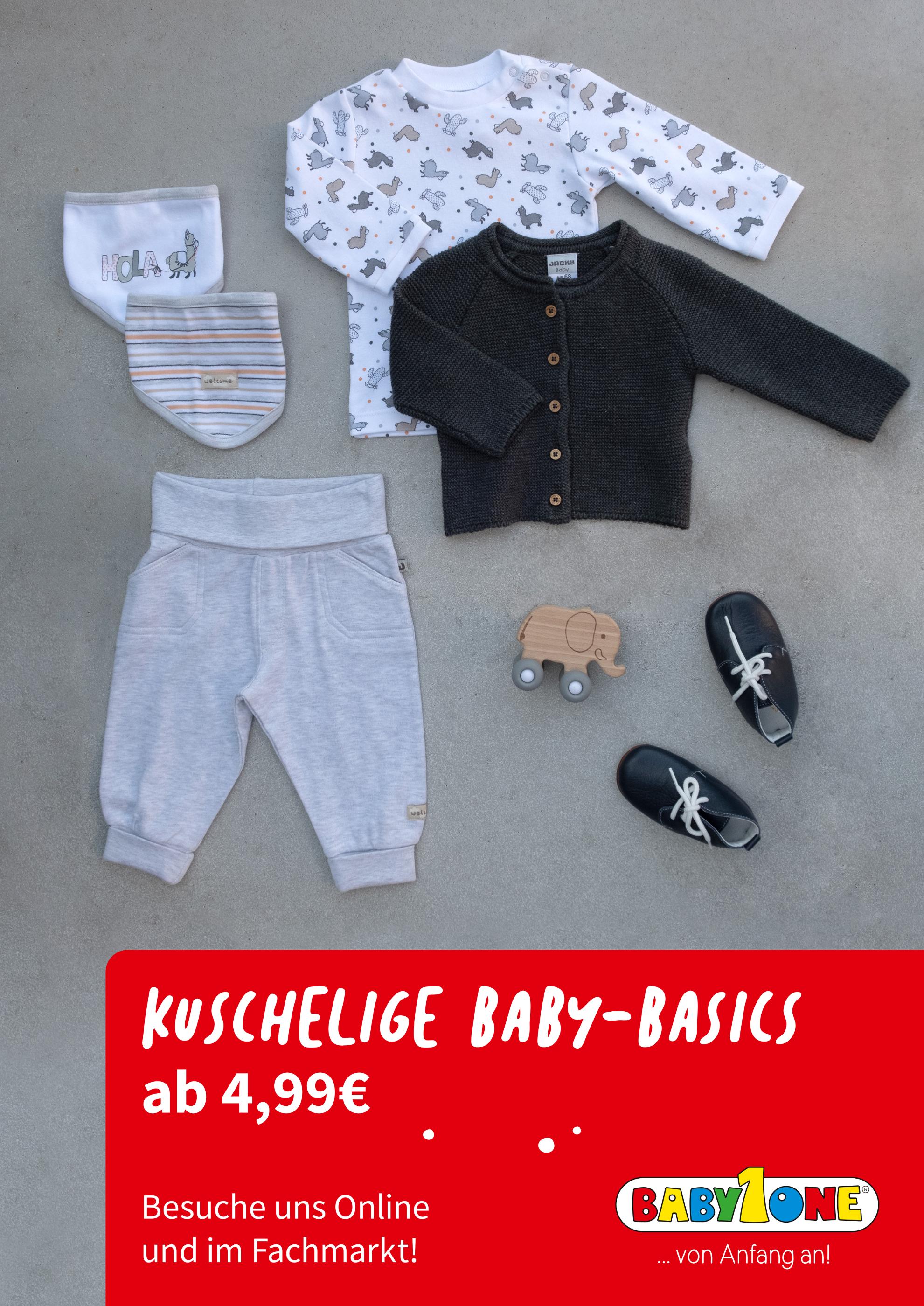 BabyOne Prospekt für Düsseldorf mit 1 Seite BabyOne Prospekt für Düsseldorf: "Kuschelige Baby-Basics", 1 Seite, 20.09.2021 - 03.10.2021