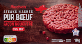 Promo STEAKS HACHÉS PUR BŒUF FAÇON BOUCHÈRE 15% MG SURGELÉS AUCHAN à 36,38 € dans le catalogue Auchan Hypermarché à Lyon