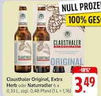 Original, Extra Herb oder Naturradler Angebote von Clausthaler bei E center Reutlingen für 3,49 €