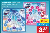 WC-Stein Triple Angebote von Domestos bei Netto Marken-Discount Pforzheim für 3,33 €