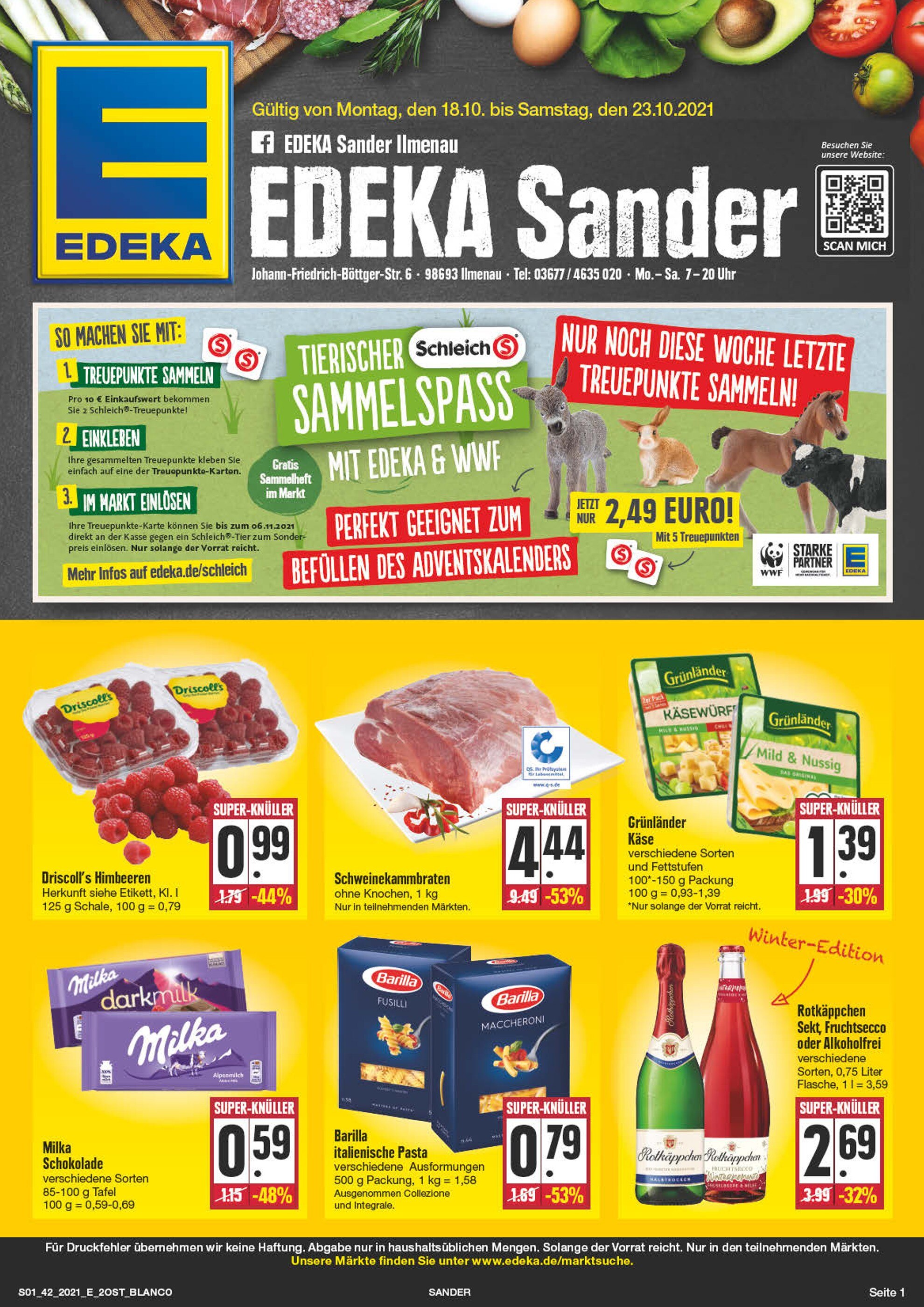 EDEKA Prospekt für Ilmenau mit 24 Seiten EDEKA Prospekt für Ilmenau: "Wir lieben Lebensmittel!", 24 Seiten, 18.10.2021 - 23.10.2021