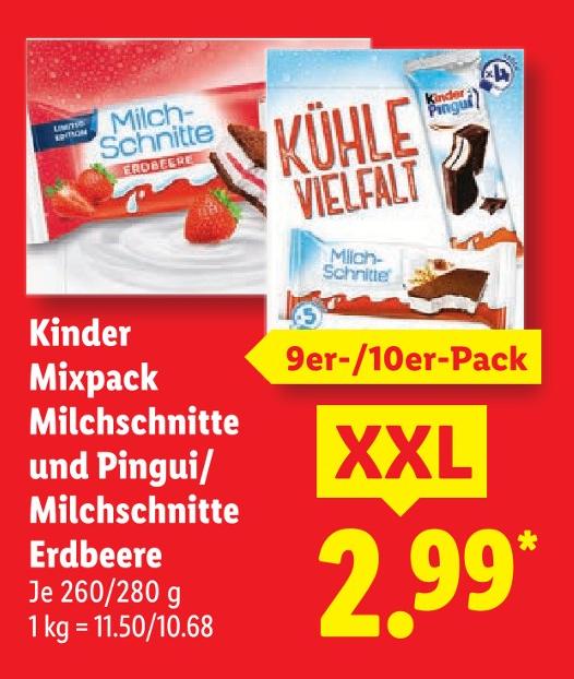 Mixpack Milchschnitte und Pingui