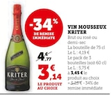 Vin Mousseux - Kriter - U Express à Bry-sur-Marne Vin Mousseux - Kriter en promo chez U Express Bry-sur-Marne à 3,14 €