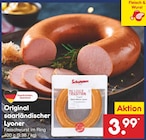 Original saarländischer Lyoner bei Netto Marken-Discount im Knittlingen Prospekt für 3,99 €