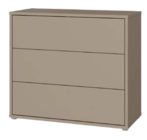 Commode Décor taupe (HDF laminé) - Möbel Martin à Metz Commode Décor taupe (HDF laminé) en promo chez Möbel Martin Metz à 189,00 €