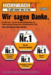 Hornbach Prospekt: "Wir sagen Danke.", 34 Seiten, 01.10.2025 - 29.10.2025