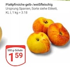 Plattpfirsiche gelb-/weißfleischig bei GLOBUS im Rostock Prospekt für 1,59 €