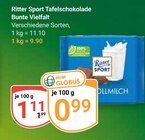 Aktuelle Ritter Sport Angebote bei GLOBUS in Braunschweig Aktuelles Tafelschokolade Bunte Vielfalt Angebot bei GLOBUS in Braunschweig ab 0,99 €