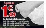 Le tapis imitation neige en promo chez Bazarland Angers à 1,49 €