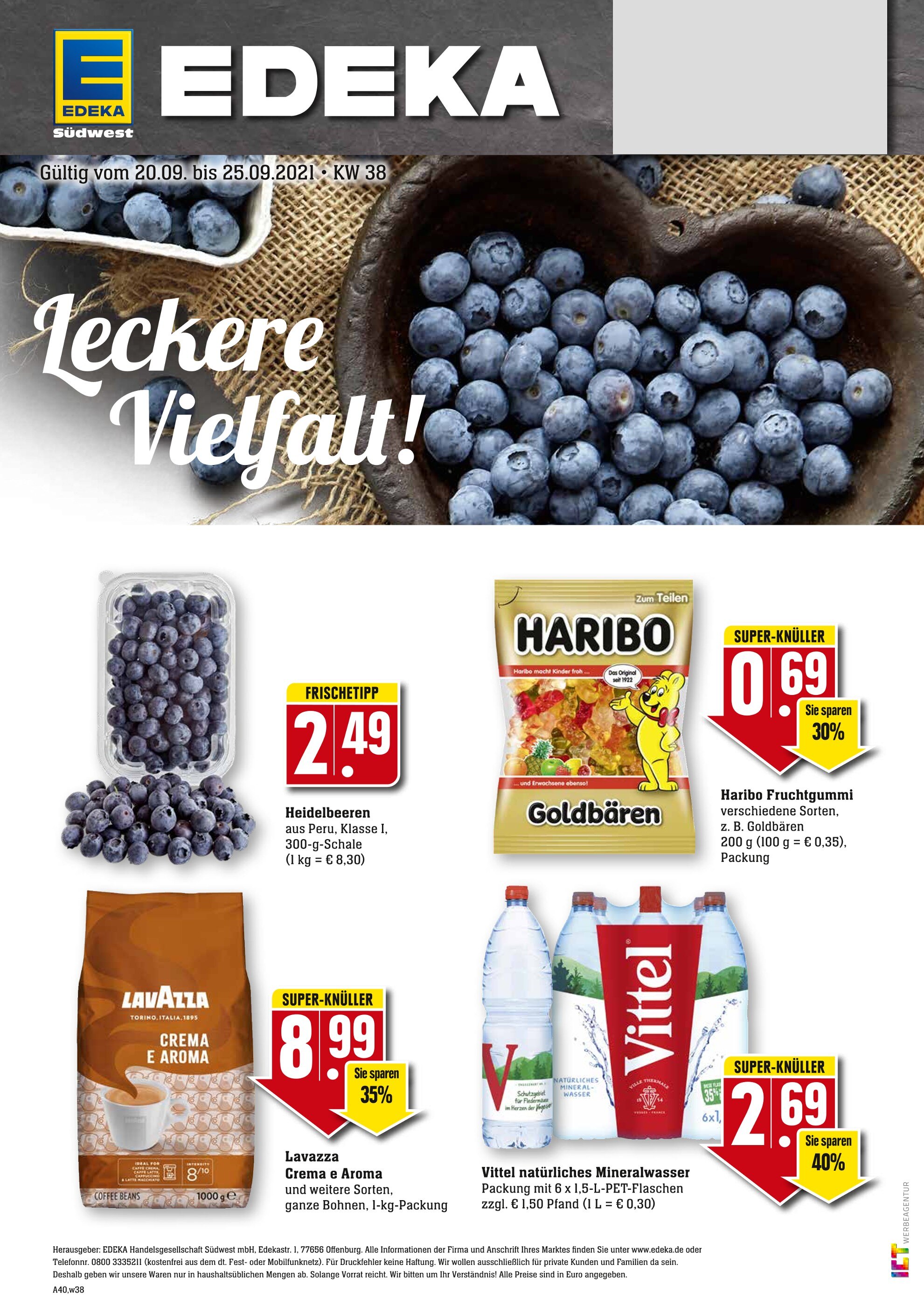 EDEKA Prospekt für Neu-Ulm mit 12 Seiten EDEKA Prospekt für Neu-Ulm: "Aktuelle Angebote", 12 Seiten, 20.09.2021 - 25.09.2021