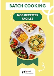 Catalogue Autres Magasins Recettes en cours à Gournay-en-Bray et alentours, BATCH COOKING : NOS RECETTES FACILES, 1 page, 08/01/2026 - 08/02/2026