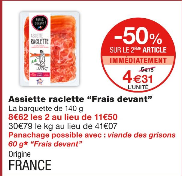 Plateau raclette 4 personnes - Auchan frais