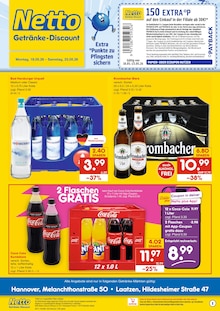 Coca Cola im Netto Marken-Discount Prospekt "DER ORT, AN DEM DU IMMER AUSGEZEICHNETE PREISE FINDEST." mit 2 Seiten (Langenhagen)