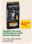CROQUETTES LIGHT STERILISED ALL SIZES POULET PRO PLAN à Maxi Zoo dans Wintershouse
