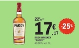 Irish Whiskey - PADDY dans le catalogue E.Leclerc