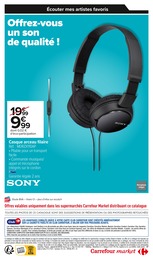 Prix et réduction Sony dans le prospectus Carrefour Market en cours Offre Sony dans le catalogue Carrefour Market du moment à la page 2