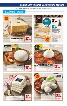 Promotion Parmesan dans le prospectus Super U, valable du 16/07/2025 au 27/07/2025 Promo Parmesan dans le catalogue Super U du moment à la page 17