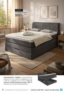 Boxspringbett im Kabs Prospekt "GROSSE TAUSCHAKTION" mit 56 Seiten (Essen)