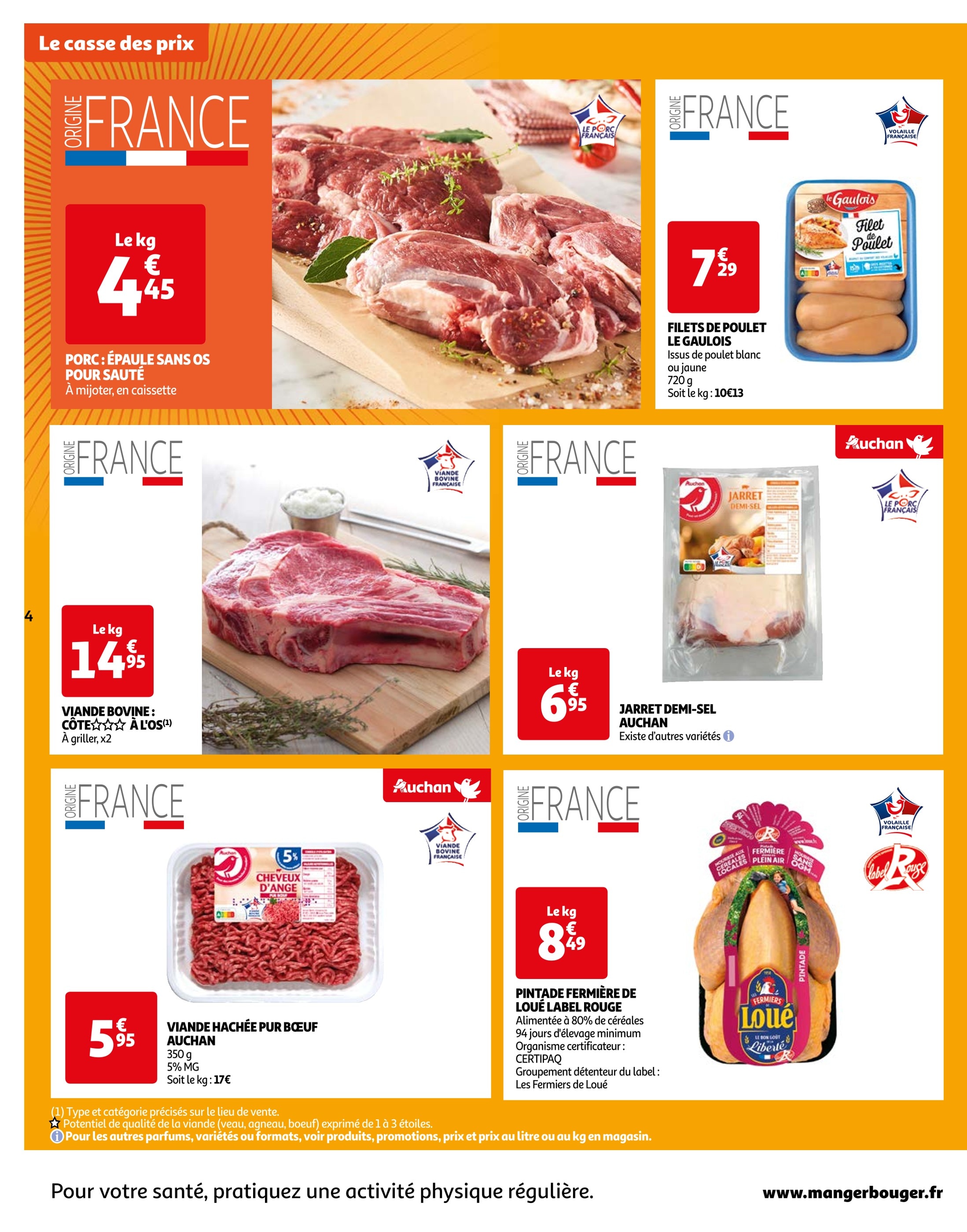 Charal - Viande bovine : Steak *** x 2 - Supermarchés Match