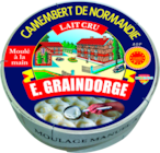 CAMEMBERT DE NORMANDIE AU LAIT CRU AOP GRAINDORGE - GRAINDORGE en promo chez Auchan Hypermarché CAMEMBERT DE NORMANDIE AU LAIT CRU AOP GRAINDORGE - GRAINDORGE dans le catalogue Auchan Hypermarché