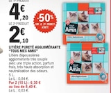 Litière Pureté Agglomérante - Tous Mes Amis en promo chez E.Leclerc Litière Pureté Agglomérante - Tous Mes Amis dans le catalogue E.Leclerc